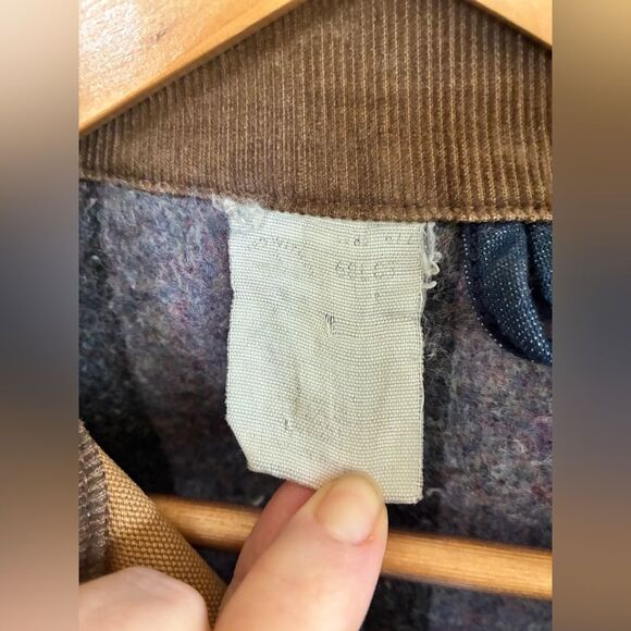 CARHARTT 90s vintage chore coat duck canvas blanket lined Detroit jacket work - Picture 12 of 16